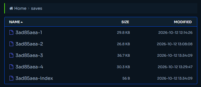 Enshrouded save iterations and modification timestamps in the server File Manager