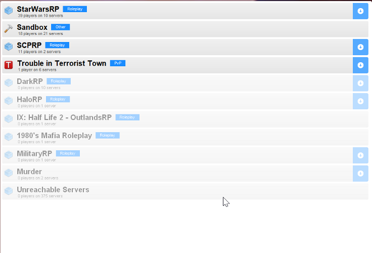 Gmodserverlist 